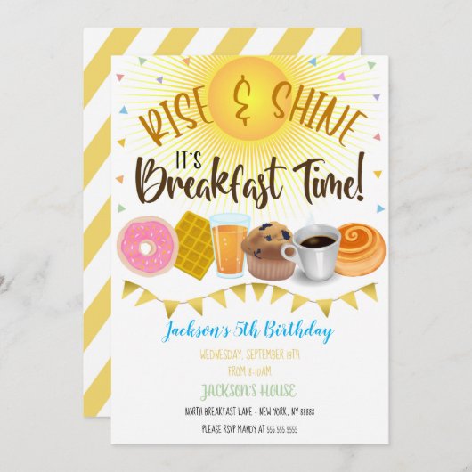 Uitnodiging voor ontbijtdag (Voorkant / Achterkant)