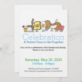 Uitnodiging voor ontbijtfeestmaal (Voorkant / Achterkant)