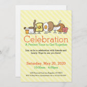 Uitnodiging voor ontbijtfeestmaal (Voorkant / Achterkant)