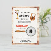 Uitnodiging voor ontsnappingskamers (Staand voorkant)