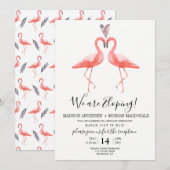 Uitnodiging voor ontvangst na vluchtige bruiloft v (Voorkant / Achterkant)