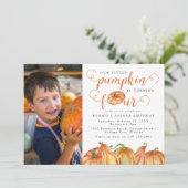 Uitnodiging voor onze Kleine Pompoen zijn 4de verj (Staand voorkant)