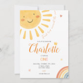 Uitnodiging voor onze kleine zonneschijn eerste ve (Voorkant)