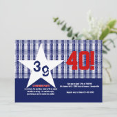 Uitnodiging voor onze Star Birthday Party (Staand voorkant)