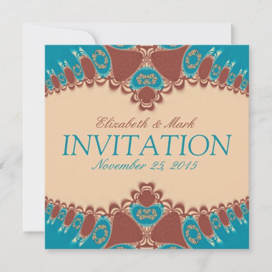 Uitnodiging voor Oost-Blue Sienna Wedding (Voorkant)