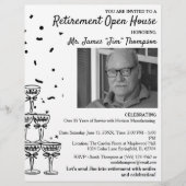 Uitnodiging voor open huis bij pensionering flyer (Voorkant)