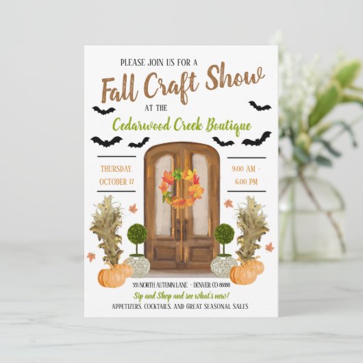 Uitnodiging voor Open Huis in de Herfst (Staand voorkant)