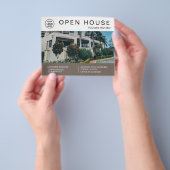 Uitnodiging voor open huis in onroerend goed flyer (Hand)