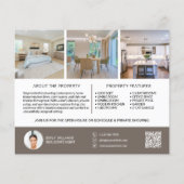 Uitnodiging voor open huis in onroerend goed flyer (Achterkant)