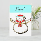 Uitnodiging voor open huis met feestdagen (Staand voorkant)