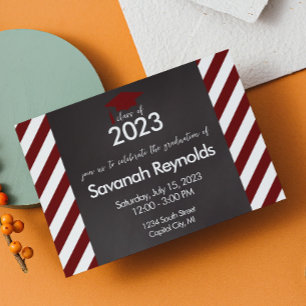 Uitnodiging voor open huis met foto na afstuderen