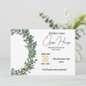 Uitnodiging voor open huis of andere (Staand voorkant)