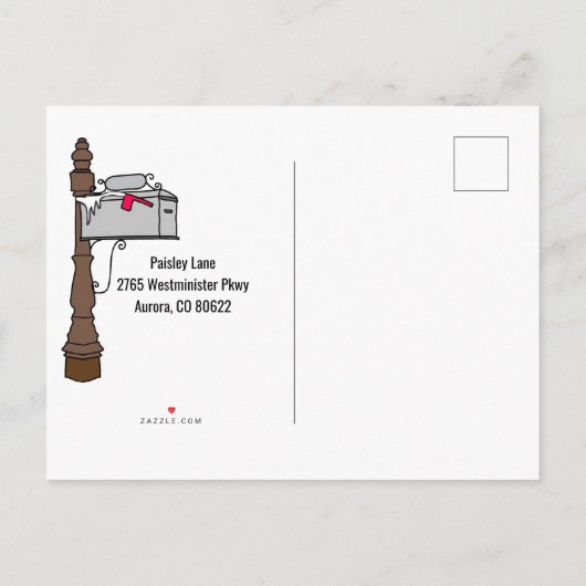 Uitnodiging voor open huis of anders briefkaart (Achterkant)