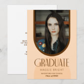 Uitnodiging voor open huis van afgestudeerde moder (Voorkant / Achterkant)