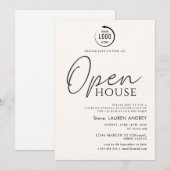 Uitnodiging voor open huis van bedrijf met aangepa (Voorkant / Achterkant)
