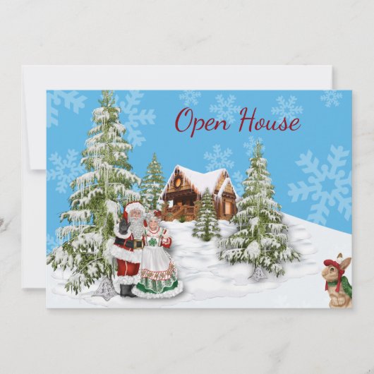 Uitnodiging voor open kerstfeest (Voorkant)