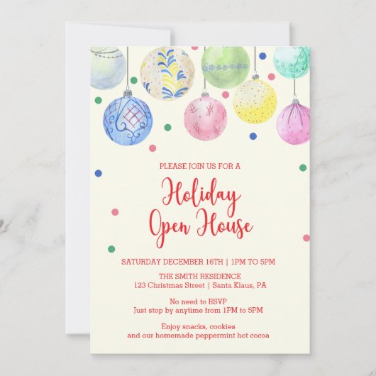 Uitnodiging voor opendeurdag (Voorkant)