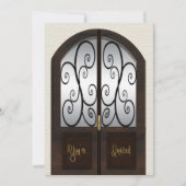 Uitnodiging voor openen - Fancy dubbelzijdige deur (Voorkant)