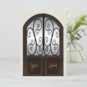 Uitnodiging voor openen - Fancy dubbelzijdige deur (Staand voorkant)