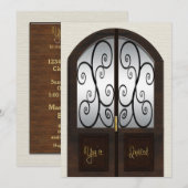 Uitnodiging voor openen - Fancy dubbelzijdige deur (Voorkant / Achterkant)