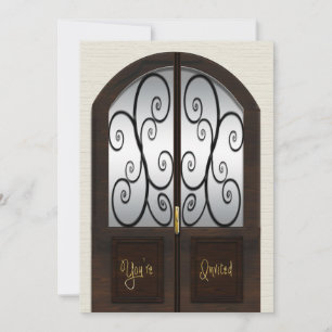 Uitnodiging voor openen - Fancy dubbelzijdige deur