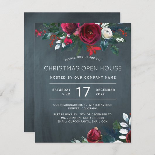 Uitnodiging voor opening kerstmis (Voorkant / Achterkant)