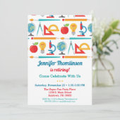 Uitnodiging voor opvoedingspartner voor leraar (Staand voorkant)