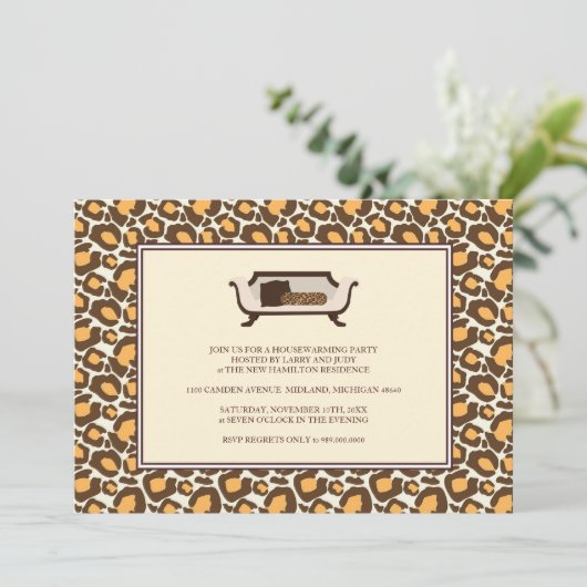 Uitnodiging voor opwarming van de aarde {Luipaard  (Staand voorkant)