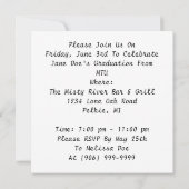 Uitnodiging voor Oranje & blauwe sleutelpatroonpar (Achterkant)