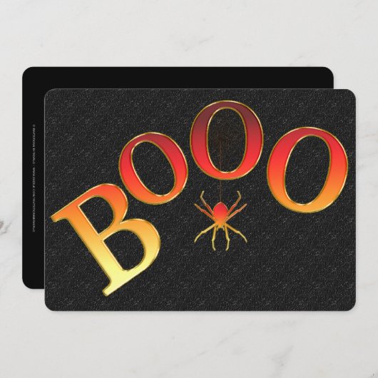 Uitnodiging voor Oranje Boo Halloween Party (Voorkant / Achterkant)