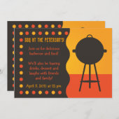 Uitnodiging voor Oranje en Black Grill BBQ (Voorkant / Achterkant)