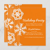 Uitnodiging voor Oranje Sneeuwvlokken (Voorkant / Achterkant)