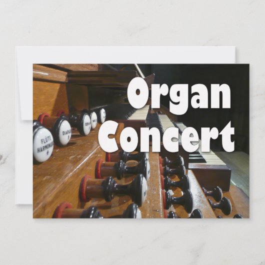 Uitnodiging voor orgaanconcert - Franse orgaancons (Voorkant)