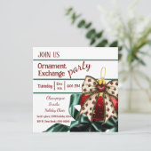 Uitnodiging voor Ornament voor kerstvakantie (Staand voorkant)