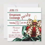 Uitnodiging voor Ornament voor kerstvakantie (Voorkant)