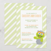 Uitnodiging voor Oscar de Groes babyborrel (Voorkant / Achterkant)