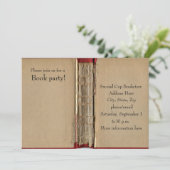 Uitnodiging voor oud boek (Staand voorkant)