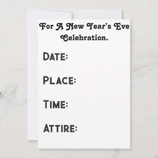 Uitnodiging voor Oud en Nieuw (Achterkant)