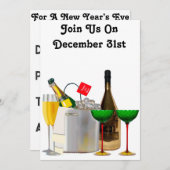 Uitnodiging voor Oud en Nieuw (Voorkant / Achterkant)