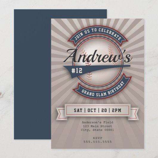 Uitnodiging voor Oud-Honkbal (Voorkant / Achterkant)