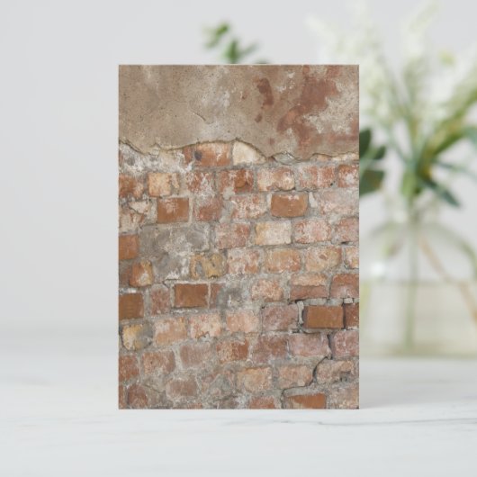 Uitnodiging voor oude Brick Wall (Staand voorkant)