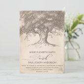 Uitnodiging voor oude bruiloft (Staand voorkant)