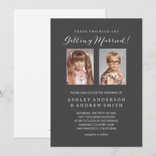 Uitnodiging voor oude foto's (Voorkant / Achterkant)