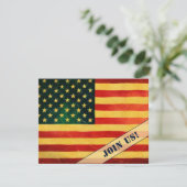 Uitnodiging voor oude Friends American Flag Reunio (Staand voorkant)