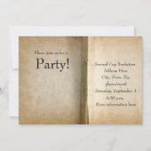 Uitnodiging voor oude pagina's boek (Voorkant)