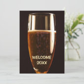 Uitnodiging voor oudejaarsavond bier (Staand voorkant)