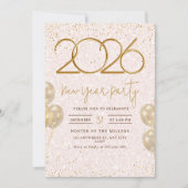 Uitnodiging voor Oudjaarsfeest 2026, Oudejaarsavon (Voorkant)