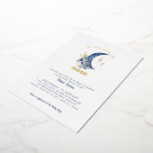 Uitnodiging voor Over the Moon Baby Shower (Gedraaid)