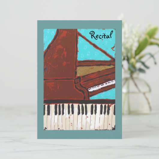 Uitnodiging voor overweging Piano (Staand voorkant)