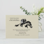 Uitnodiging voor paarden en Jokey (Staand voorkant)